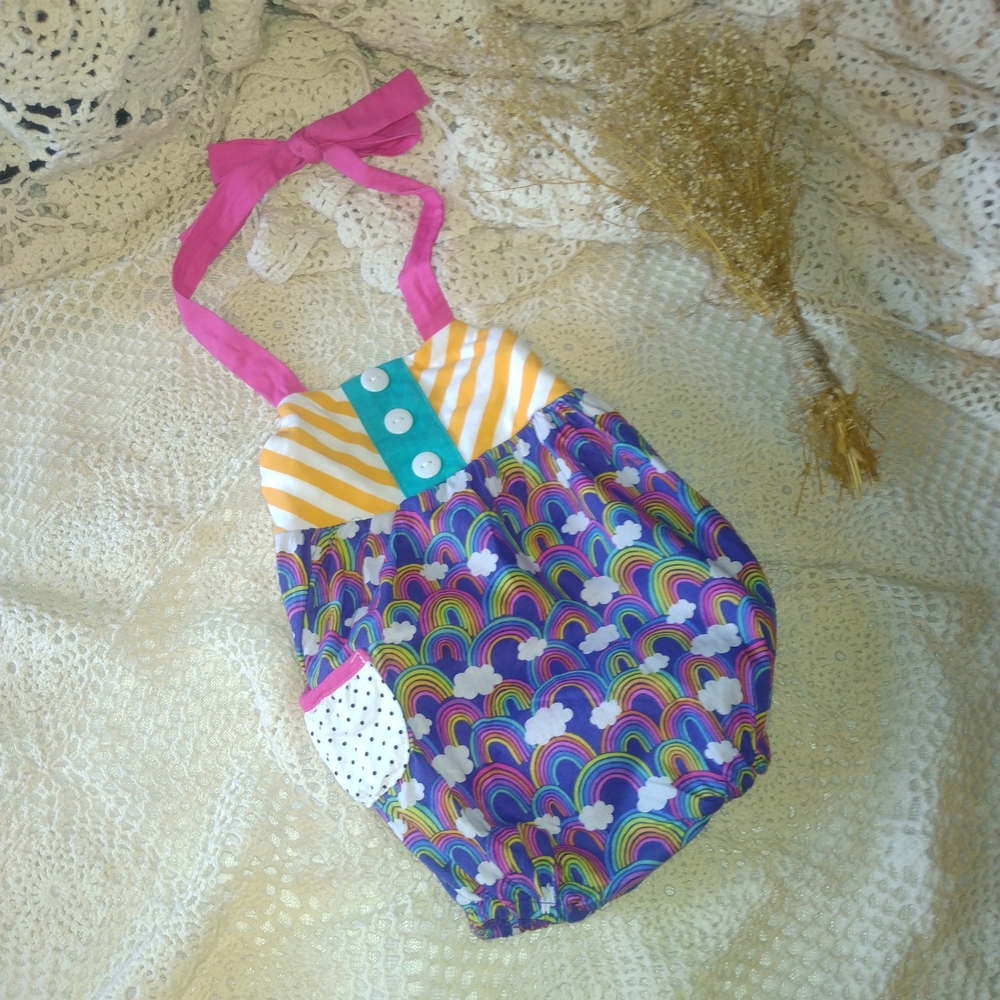 Colorful Rainbow Kids Romper